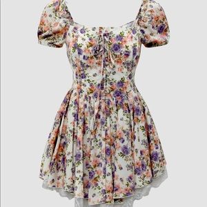 Floral Lace Ruffle Mini Dress SOLD